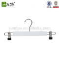 Adjustable White Wooden Clip Hangers for Jeans